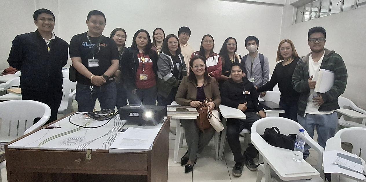 Seated in a row: Dr. Genevieve B. Kupang (Professor and Dean of BCU-Graduate School), and Lester A. Biadno; Standing from left to right:…